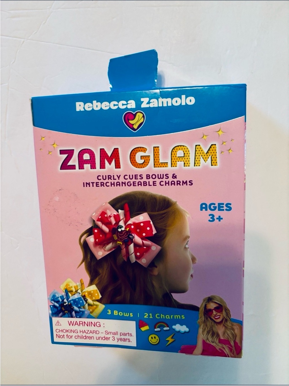 Kids Interchangeable Charm Hair Bows - Pink, Blue, Yellow